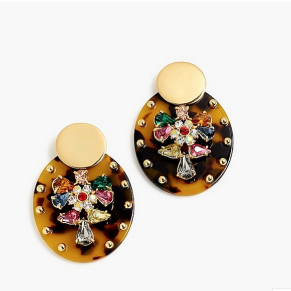 J. Crew Jewelry - Lucite and crystal shield earrings NEW N15